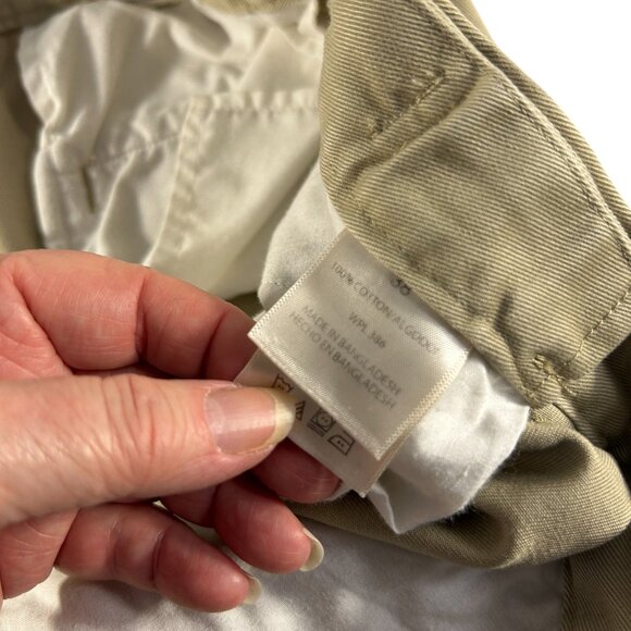 Haggar Mens Shorts Size 38 Cotton Expandable Waist Khaki Beige - Picture 3 of 7